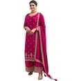 thumbnail image 1 of Indian Traditional Wear Shalwar Kameez Dresses Pakistani Plazzo Dupatta Suits ( Pink, 5XL - 52 ), 1 of 4