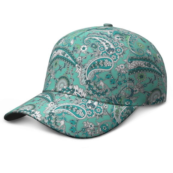 Indian Tribal Baseball Cap – Paisley Boho Vintage Retro Ethnic Dad Hat, Abstract Decorative Mandala Exotic Artistic Elegant Classic Chic Colorful Floral Pattern, Comfortable Adjustable Closure