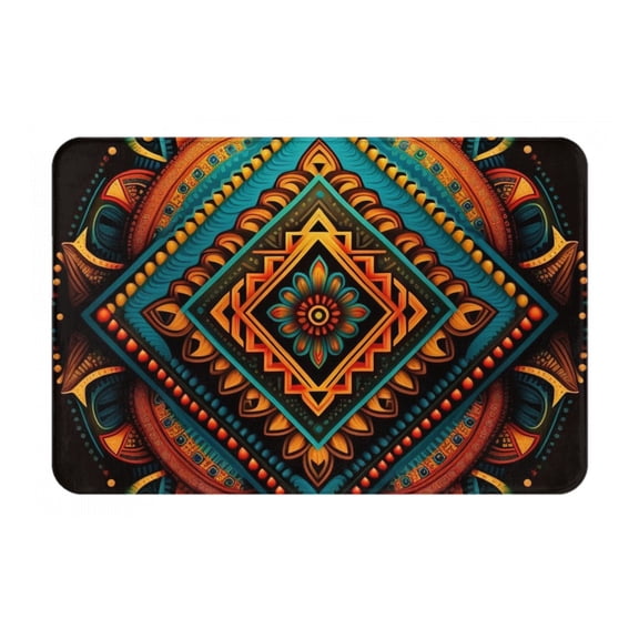 Indian Tribal Ethnic Native Doormat Non Slip Front Door Bathroom Bath Mats Entryway Rug 23.6x15.7 Inch Indoor Door Carpet