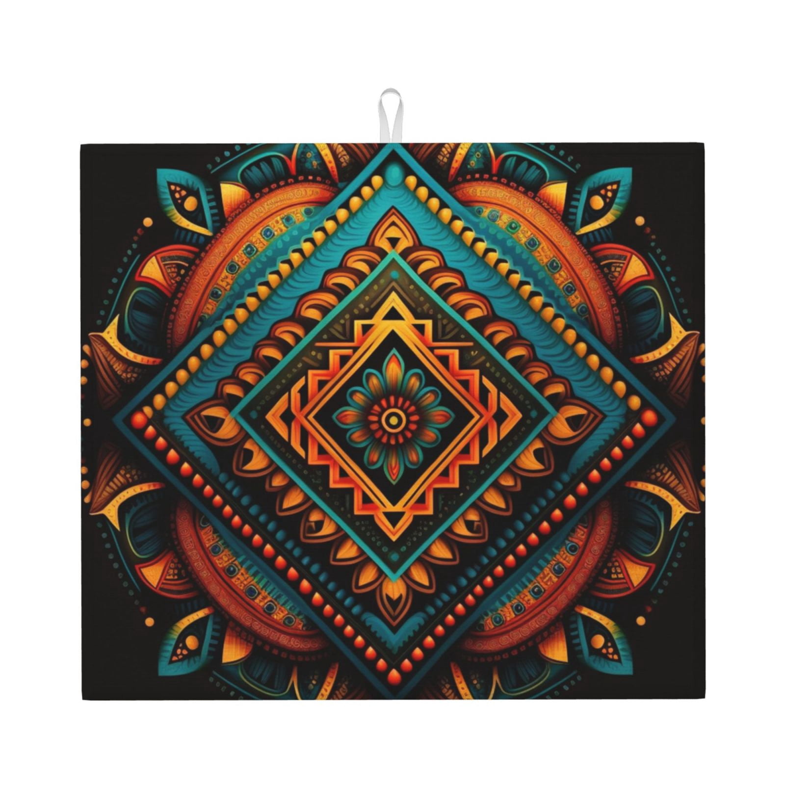 Indian Tribal Ethnic Native Kitchen Drying Mat 18x16 Inch Ultra ...