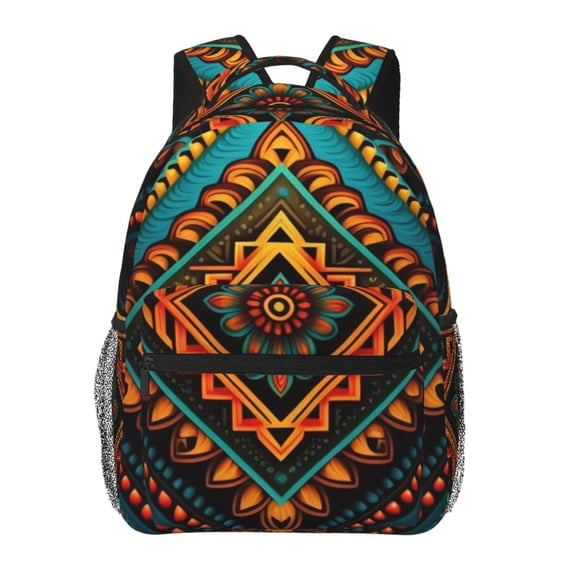 Indian Tribal Ethnic Native Laptop Backpack Travel Rucksack for Teens Adults, Fits 15-inch Notebook
