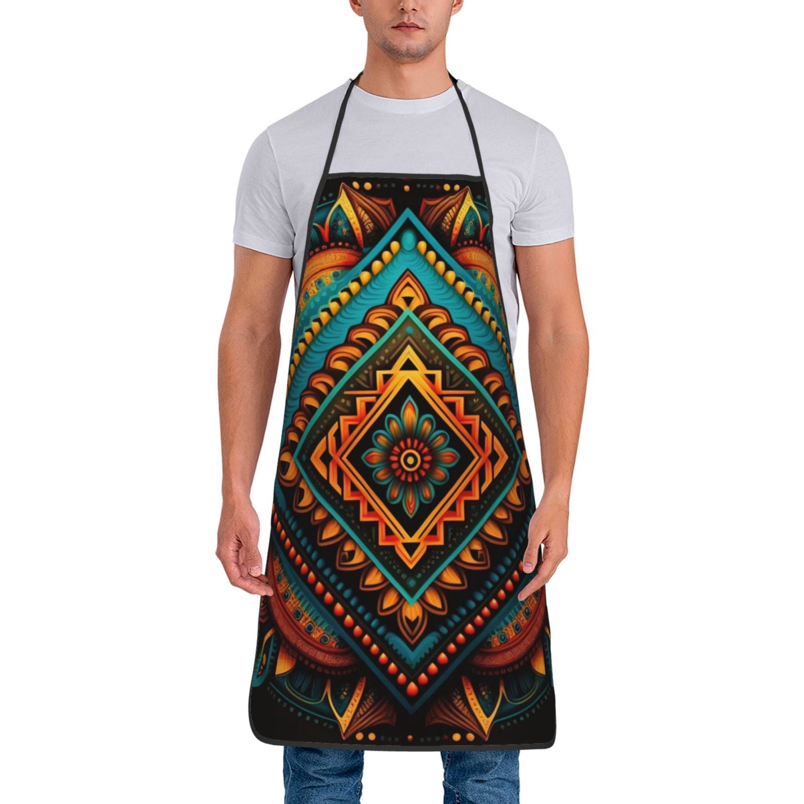 Indian Tribal Ethnic Native Waterproof Apron Cooking Bib Aprons for ...