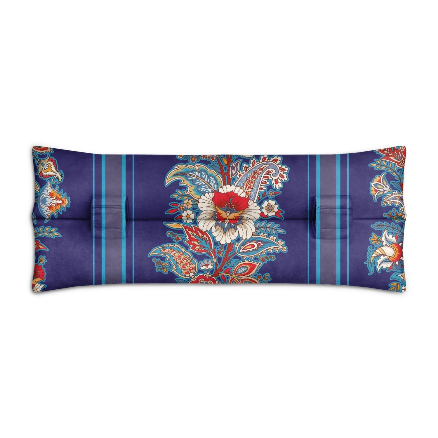 Indian Tribal Paisley Mastectomy Pillow - Heart Surgery Seat Belt Cushion, Decorative Abstract Art Pattern for Women