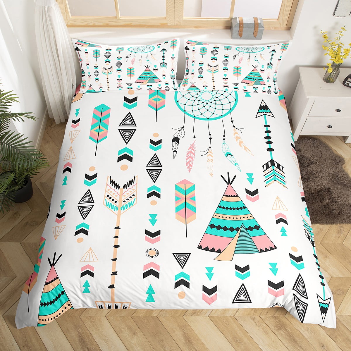 Indian Tribe Tent Bedding Set African Tribal Dream Catchers Comforter