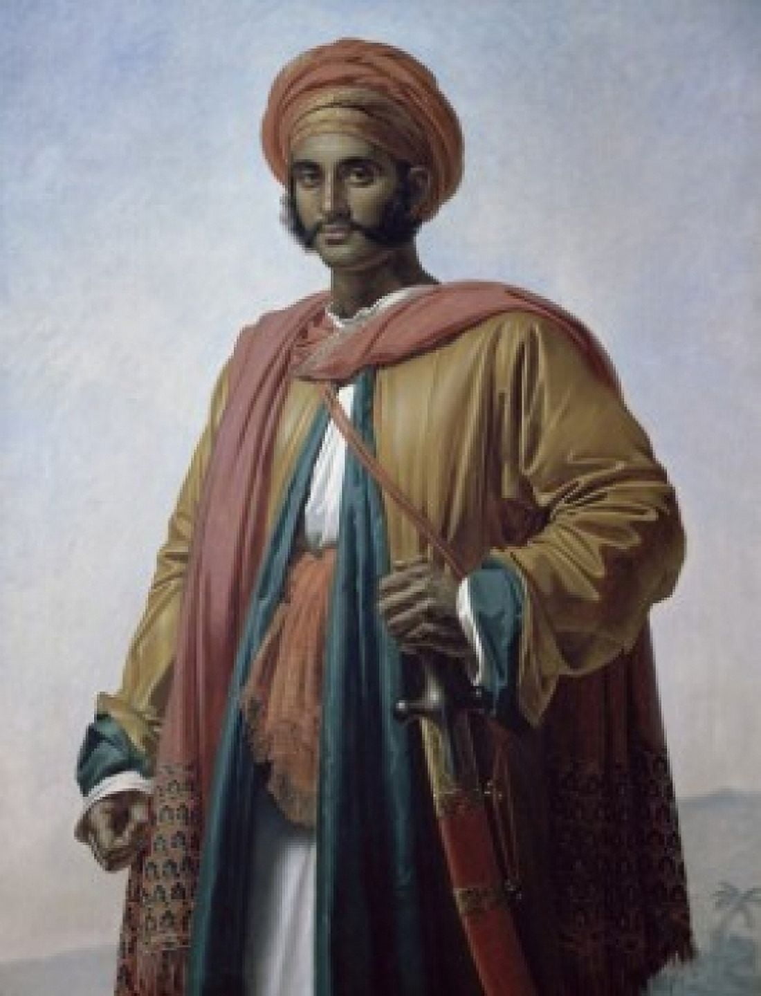 An Indian  (Un Indien) Anne-Louis Girodet de Roucy-Trioson (1767-1824French) Musee Girodet Montargis France Canvas Art - Anne-Louis Girodet de Roucy-Trioson (24 x 36)