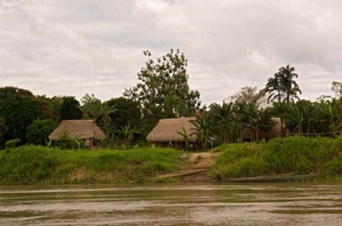 Indian Village on Rio Madre de Dios Amazon River Basin Peru Canvas Art - Jaynes Gallery DanitaDelimont (26 x 17)