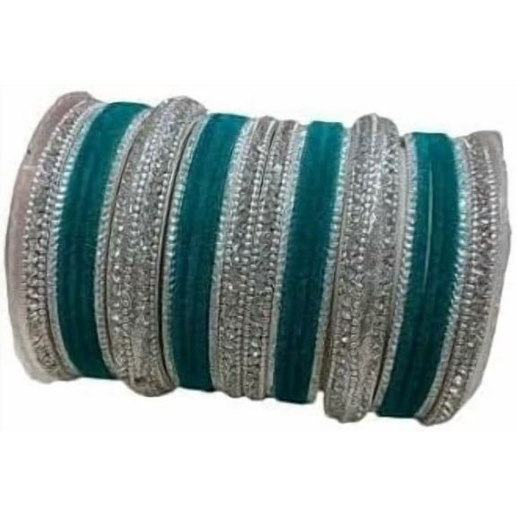 Indian Wedding Bangles Set, Bridal Bangles, Traditional Bangle Set For Women, Lightweight jewllery Bangles Bridesmaid Gift (Radium, 2.4(small))