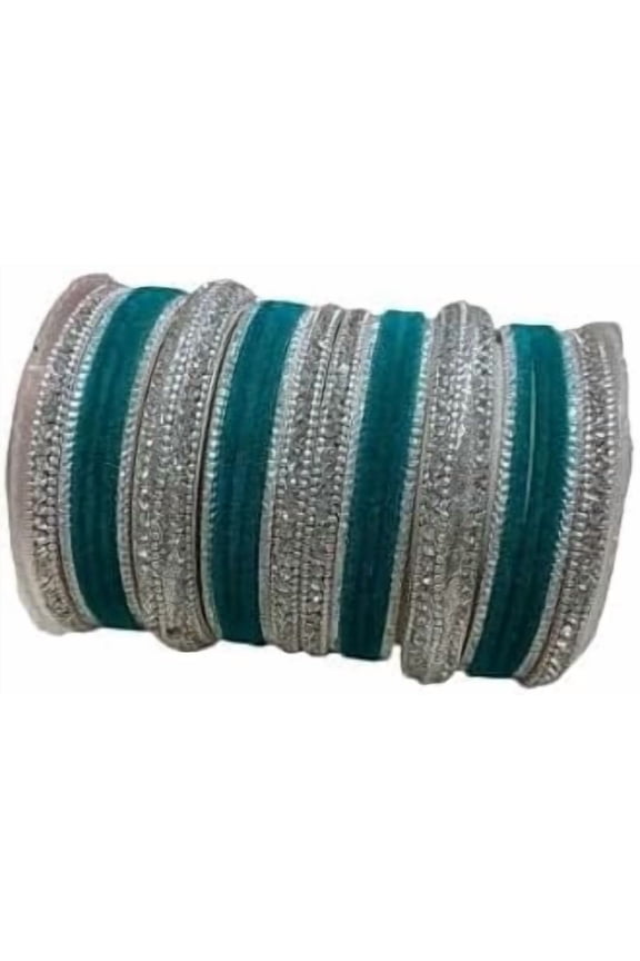 Indian Wedding Bangles Set, Bridal Bangles, Traditional Bangle Set For Women, Lightweight jewllery Bangles Bridesmaid Gift (Radium, 2.8(Large))