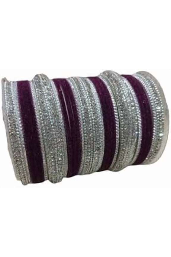 Indian Wedding Bangles Set, Bridal Bangles, Traditional Bangle Set For Women, Lightweight jewllery Bangles Bridesmaid Gift (Wine, 2.8(Large))