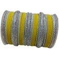 thumbnail image 1 of Indian Wedding Bangles Set, Bridal Bangles, Traditional Bangle Set For Women, Lightweight jewllery Bangles Bridesmaid Gift (Yellow, 2.10(Extra Large)), 1 of 3