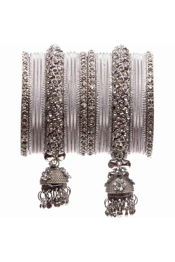 Indian Wedding Bangles Set, Bridal Bangles, Traditional Bangle Set For Women, Lightweight jewllery Bangles Bridesmaid Gift silver polished, Bandhani Bangles