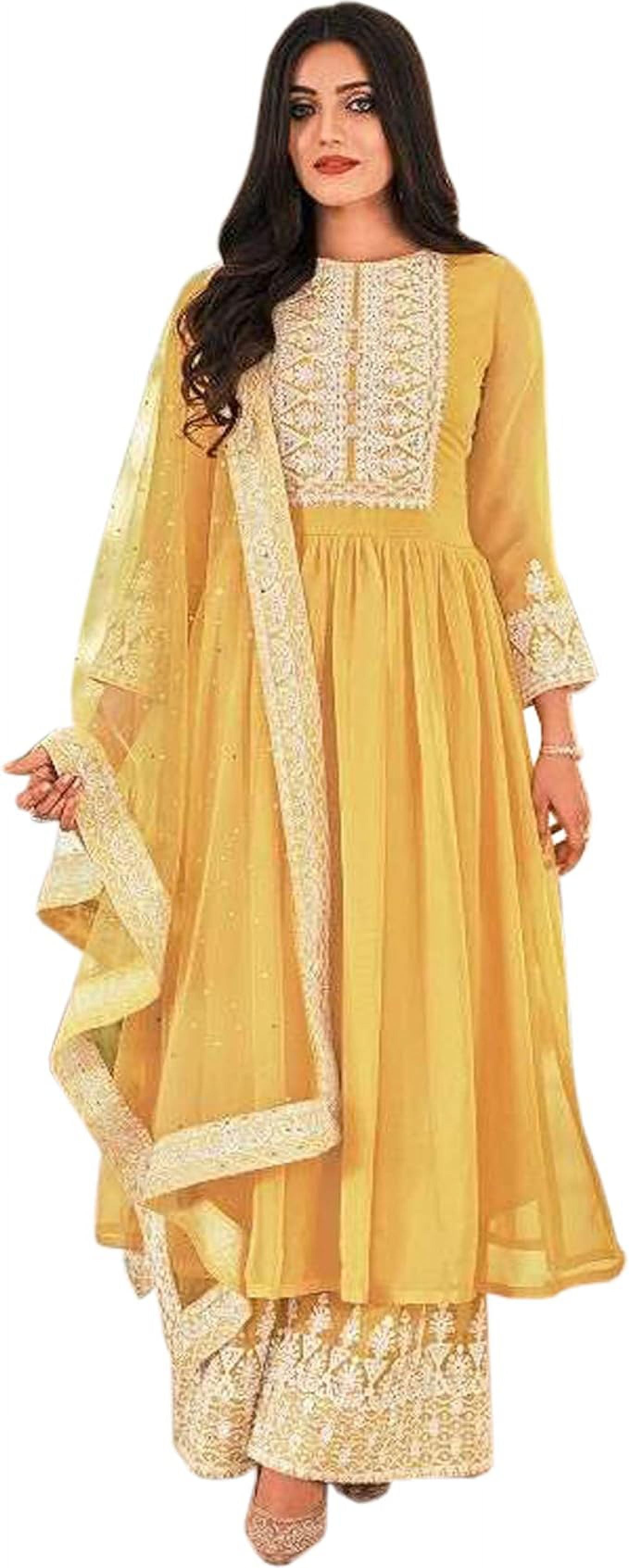 Abito Indiano Kameez Salwar Blu Designer - Matrimonio Bollywood Pakistan Festa