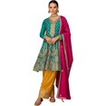thumbnail image 1 of Indian Wedding Wear Anarkali Pant Suits Pakistani Designer Salwar Kameez Suits ( Sky Blue, M - 40 ), 1 of 5