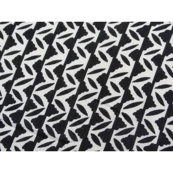 Indian White Printed Cotton Fabric Sewing Crafting Material 42" Wide By The Yard