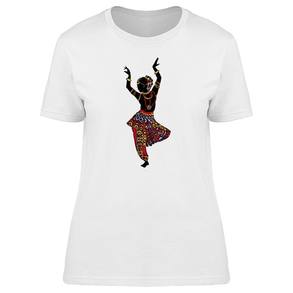 Indian Woman Dancing T-Shirt Women -Image by Shutterstock, Female x-Large