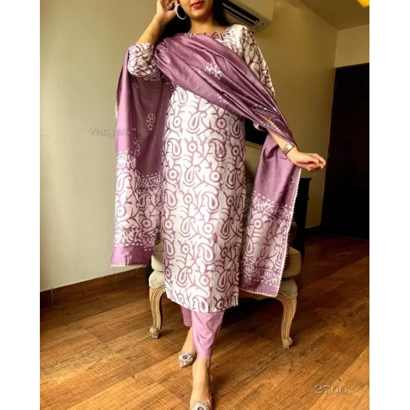 Indian Women Ethnic Kurti Set Designer Party Wear Beautiful Kurta Pant Set Dress Round Neck 42