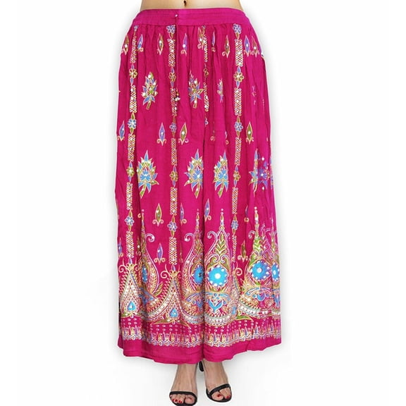 Indian Womens Bollywood Ankle Length Sequined Long Skirts in...