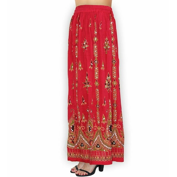 Indian Womens Bollywood Ankle Length Sequined Long Skirts in...