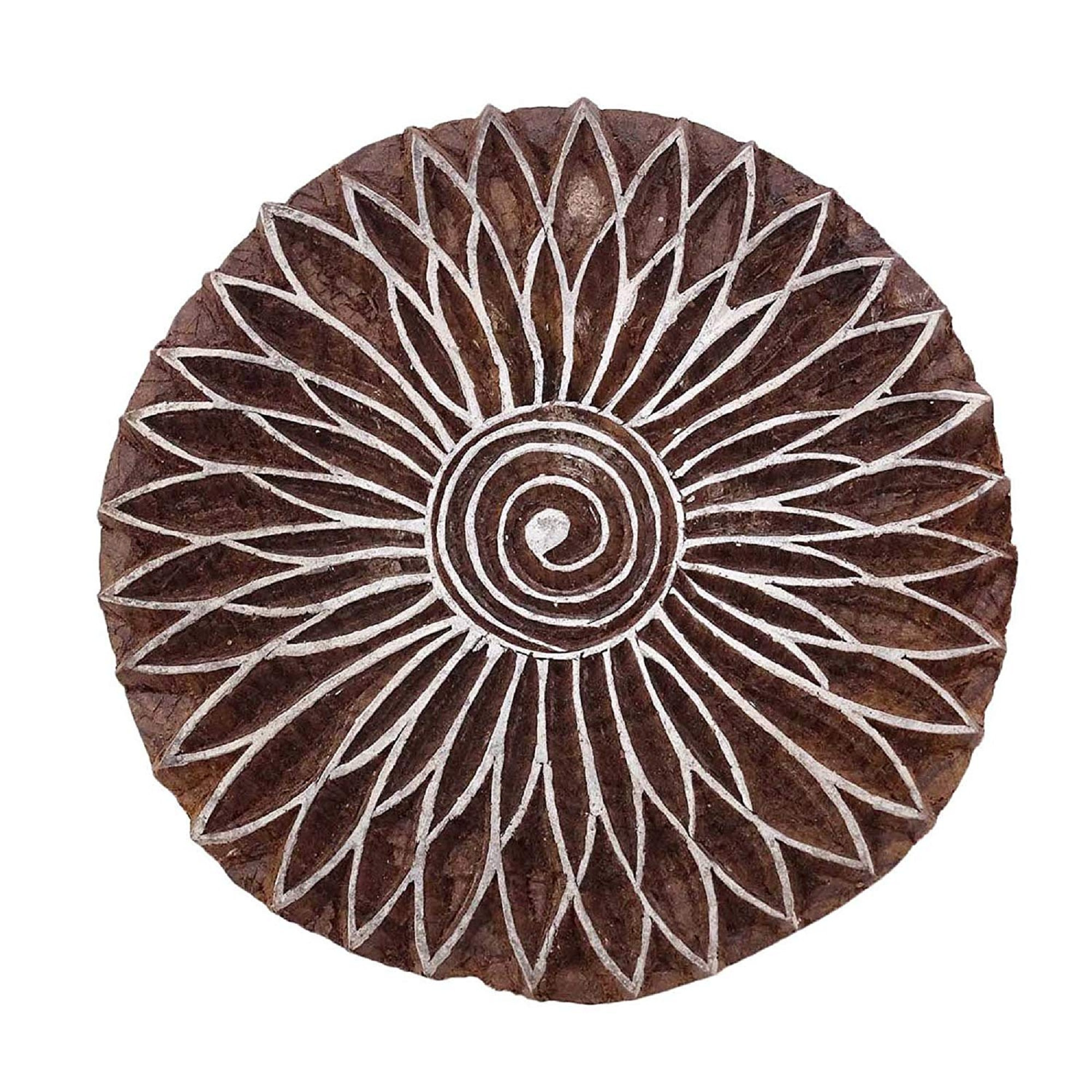 Hand Carved Wood Fish Printing Block - Decorative Textile Stamp For Fabric & Art