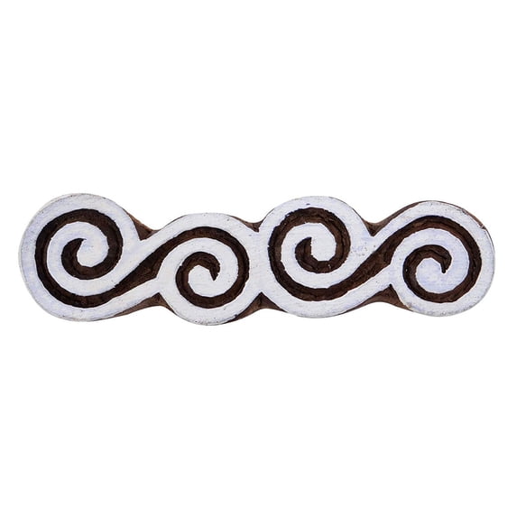 Indian Wood Stamps Brown Pottery Stamps Art Handcarved Textile Printing Block