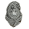 thumbnail image 1 of Indian Wooden Brown Stamps Decorative Paisley Textile Wood Printing Block Stamp, 1 of 3