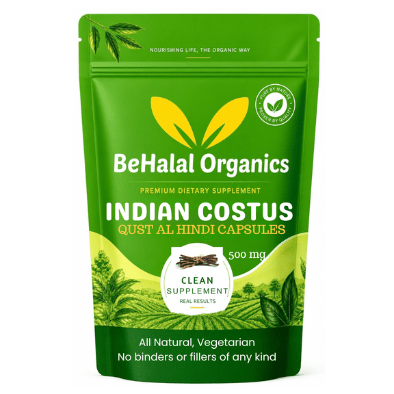 Indian Costus Root 500 mg Quick Release Capsules, 100 Count, Herbal Dietary Supplement