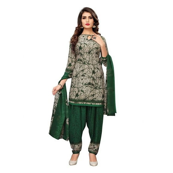 Indian dresses for Women Punjabi Style Crepe Patiala Salwar Suit With Dupatta For Women Ready To wear