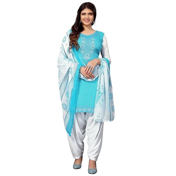 Indian dresses for Women Punjabi Style Crepe Patiala Salwar Suit With Dupatta For Women Ready To wear