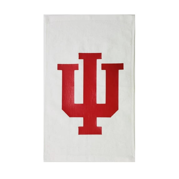 Indiana 100% Cotton 11"x18" White Rally Towel Red HTV Vinyl Hand Towel