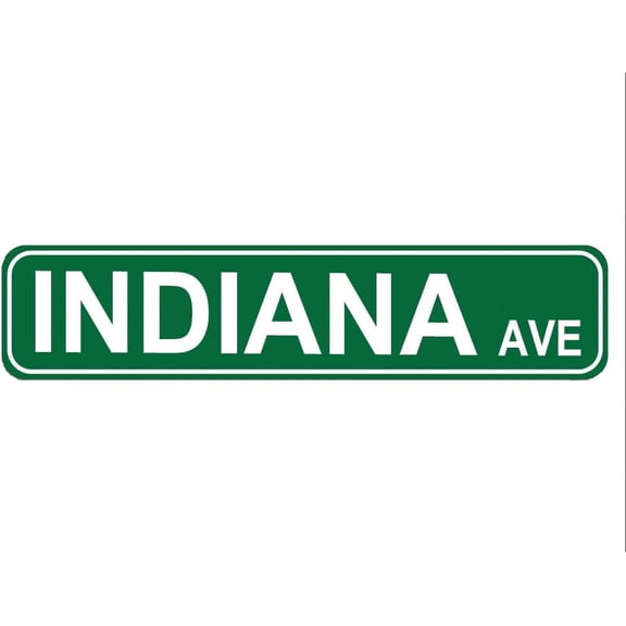 Indiana Ave Street Sign, Quality Metal Sign, Indiana Ave Sign Novelty Sign for Farm House Garage Wall Decor Tin Sign 16 x 4 Inch