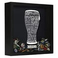 thumbnail image 1 of Torched Indiana Beer Cap Shadow Box Wall Mount Decor 13"x13"x3" Black, 1 of 8