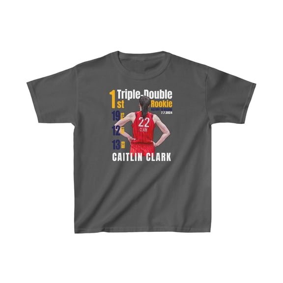 Indiana Caitlin Clark #22 1st ROY Cartoon Women Basketball Kids Cotton Tee