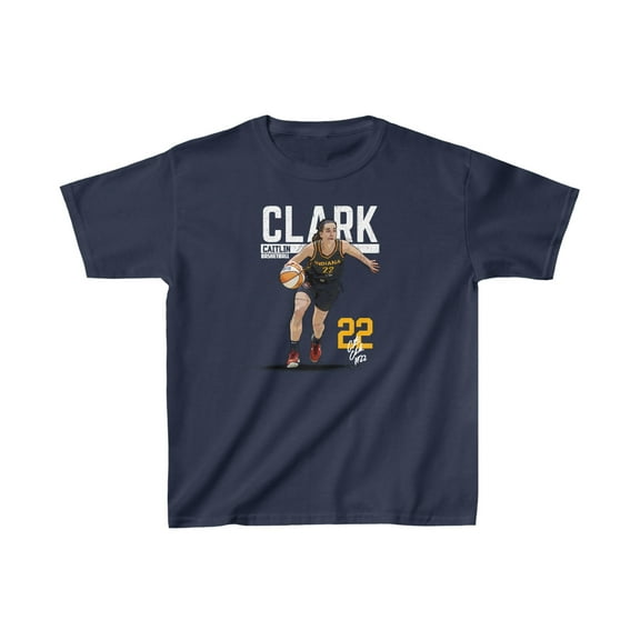 Indiana Caitlin Clark 22 Cartoon Women Basketball fans gift Kids Cotton Tee