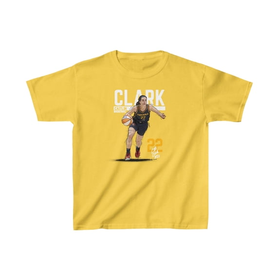 Indiana Caitlin Clark 22 Cartoon Women Basketball fans gift Kids Cotton Tee