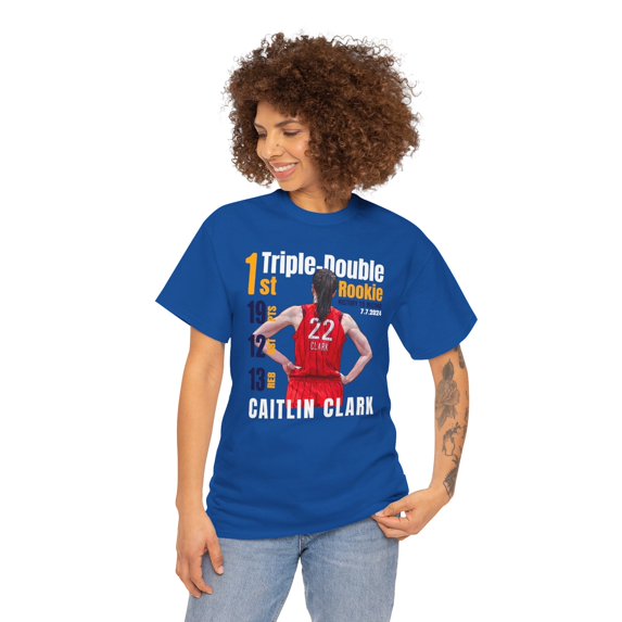 Indiana Caitlin Clark #22 Record Cartoon Women Basketball Unisex Cotton Tee