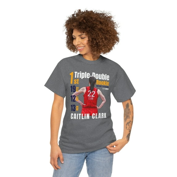 Indiana Caitlin Clark #22 Record Cartoon Women Basketball Unisex Cotton Tee