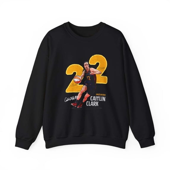 Indiana Caitlin Clark #22 basketball Unisex Heavy Crewneck Sweatshirt-KTLCC042-Black-XL