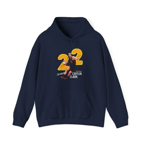 Indiana Caitlin Clark #22 basketball Unisex Heavy Hooded Sweatshirt-KSHCC042-Navy-XL