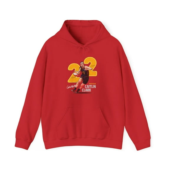 Indiana Caitlin Clark #22 basketball Unisex Heavy Hooded Sweatshirt-KSHCC042-Red-2XL
