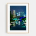 thumbnail image 1 of The Indiana Central Canal - Indianapolis Indiana Photography Cityscape Nightlife Skyline Architecture Modern Art Scenic Oak Framed Wall Art Print 5 x 7 inches, 1 of 59
