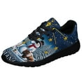 thumbnail image 1 of Indiana ChriStas Snowman with Gold Torch Merry ChriStas Shoes Sneakers Black Size 4, 1 of 7