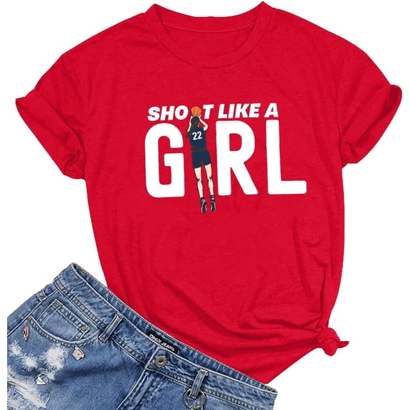 Indiana Clark 22 Shoot Like a Girl Fan Gift Softstyle Youth Adult Unisex T-Shirt,Red Color,Size YXS