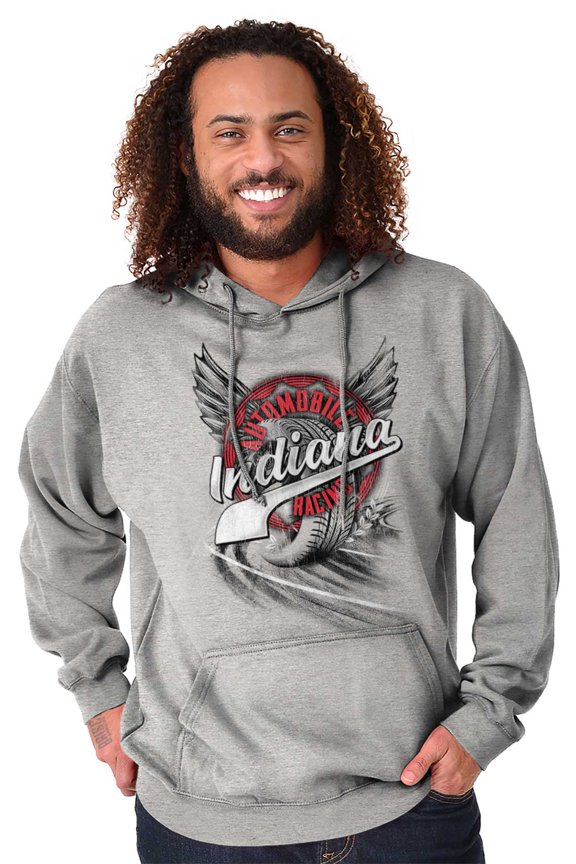 Indiana Cool Indy Wing Wheel IN Pride Hoodie Sweatshirt Women Men Brisco Brands L