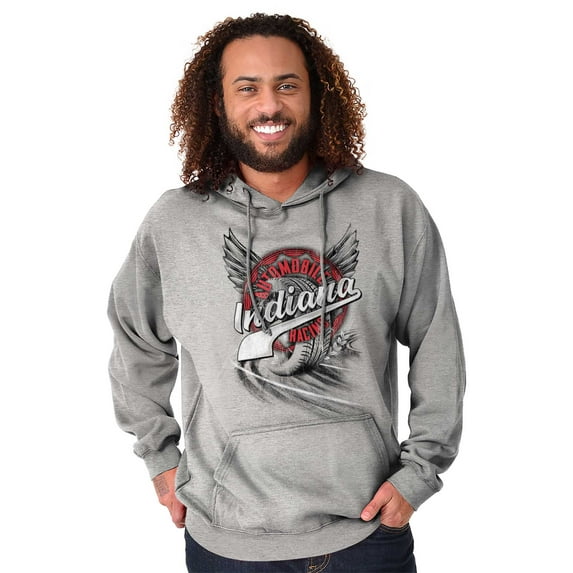Indiana Cool Indy Wing Wheel IN Pride Unisex Plus Fleece Graphic Hoodie Brisco Brands 2X