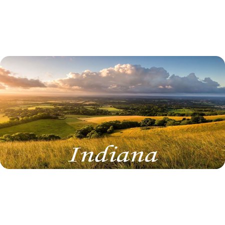Indiana Countryside Scene Photo License Plate