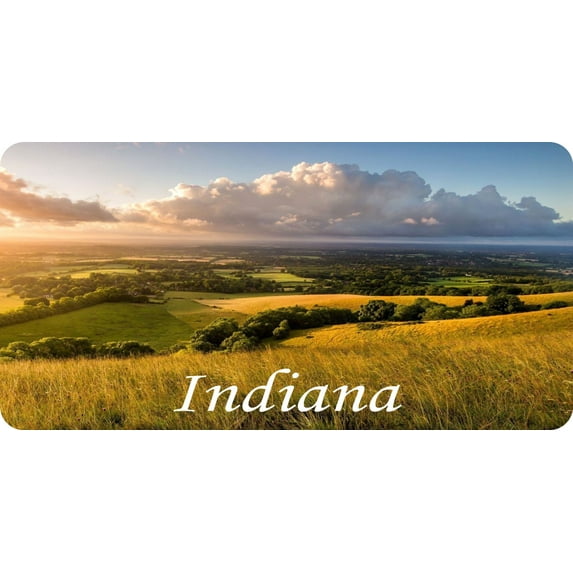 Indiana Countryside Scene Photo License Plate