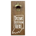 thumbnail image 1 of Torched Indiana Drink Beer Bottle Opener Magnetic Cap Catching 12"x5"x2.5", 1 of 4