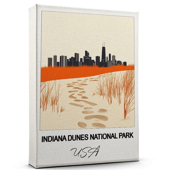 Indiana Dunes National Park Travel Canvas Wall Art  Nature-Inspired Travel Decor with Scenic Views USA Canvas Wall Print  A Captivating Gift for Adventure Seekers