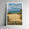 thumbnail image 1 of Indiana Dunes National Park Vintage Travel Poster / Postcard WPA Style Retro, 1 of 4