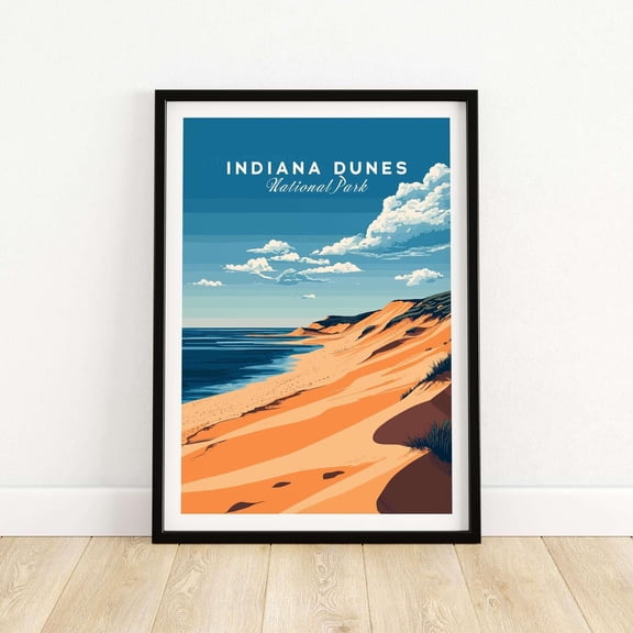 Indiana Dunes Travel Print Iniana Dunes Art Print Travel Print Home Dcor Poster Gift Digit